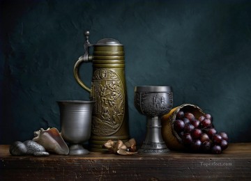 Photorealism Still Life Painting - still life with green stein